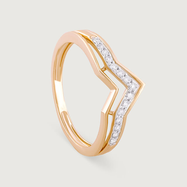 Bold Geometry Gold & Diamond Ring,,hi-res image number null