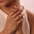 Sleek Chic 18KT Gold & Diamond Ring,,hi-res view 2