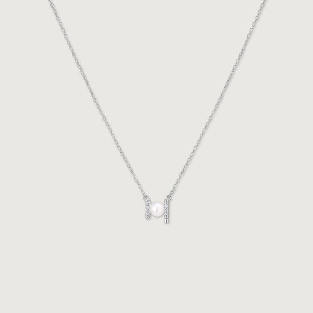 Chic Pearl Silver Necklace,,hi-res image number null