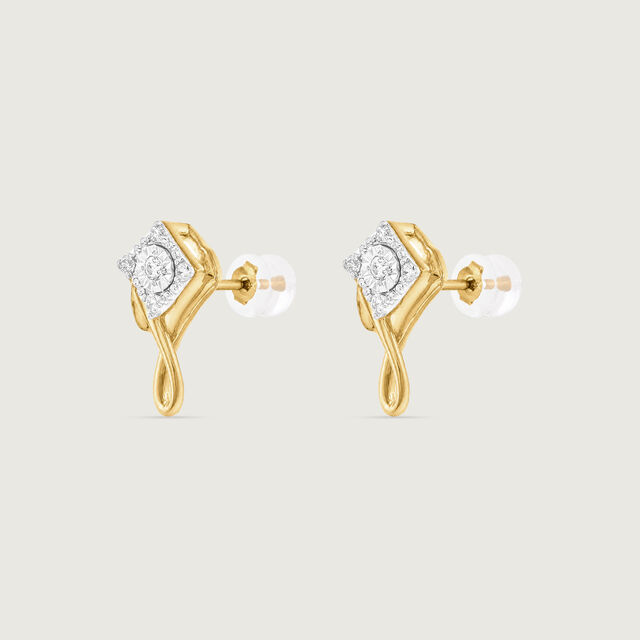 Fluid Frame Diamond Stud Earrings,,hi-res image number null