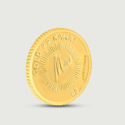 8 GM 22 Karat Stunning Lotus Gold Coin