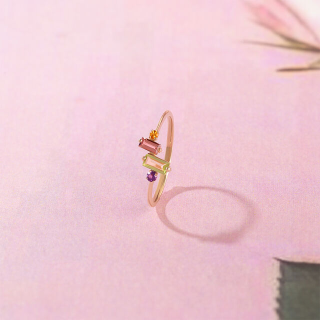 Blush Shine Tourmaline & Gold Finger Ring,,hi-res image number null