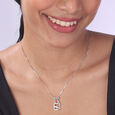 Elegant Initial E Silver Charm,,hi-res view 2