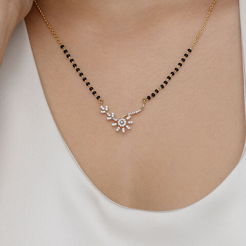 Floral Radiance Gold and Diamond Mangalsutra