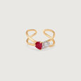 Ruby Love Diamond & Gold Ear Cuff,,hi-res view 3