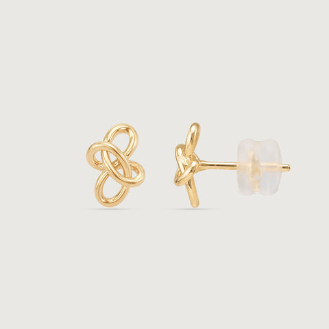 Infinite Flow Gold Stud Earrings