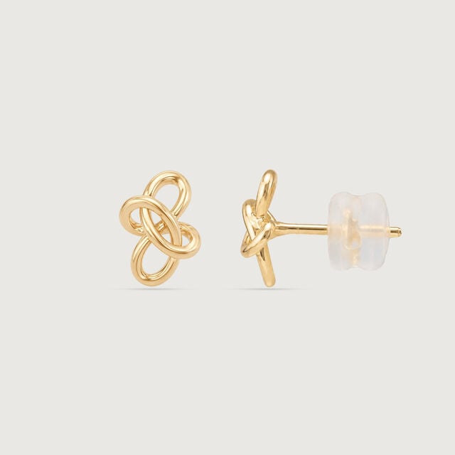 Infinite Flow Gold Stud Earrings,,hi-res image number null