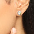 Sunlit Grace Silver Stud Earrings,,hi-res view 2