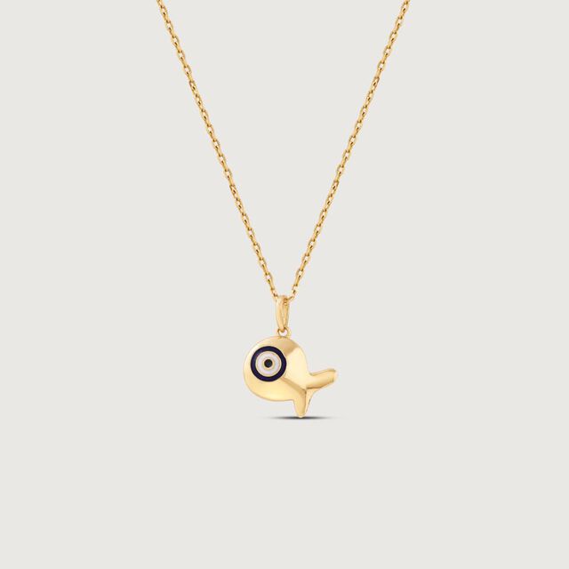 Happy Fish Gold Pendant,,hi-res image number null
