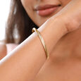 Sleek Textured Gold Bangle,,hi-res view 2