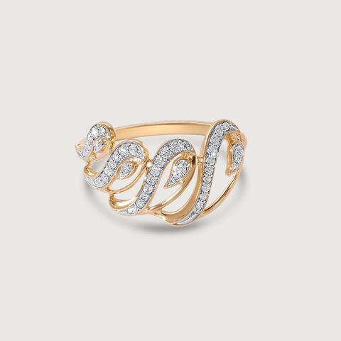 Paisley Twist Diamond Ring