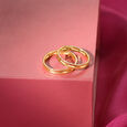 You & Me Forever Band 18KT Gold Couple Ring -Single Piece,,hi-res view 2