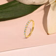 Crescent Moon Diamond Ring,,hi-res view 1