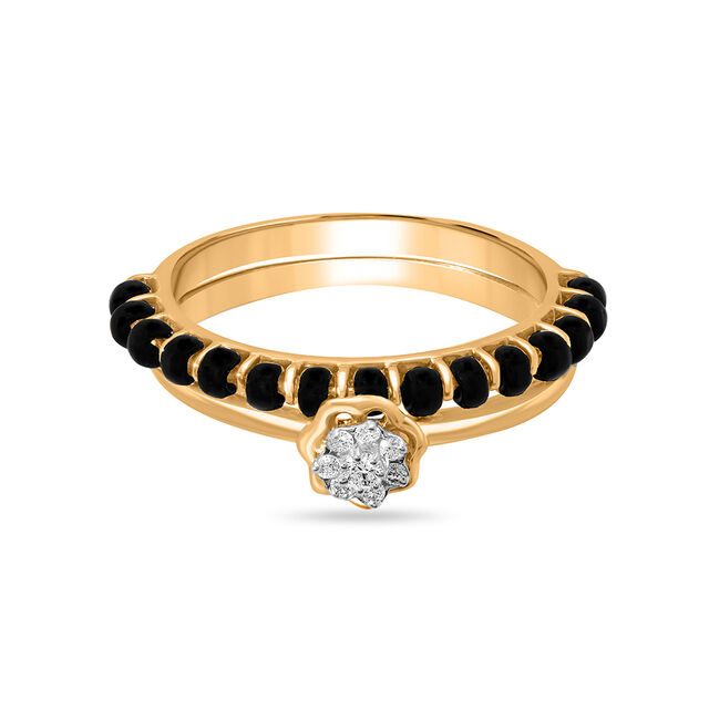 14 KT Alluring Detachable Diamond Mangalsutra Ring,,hi-res image number null