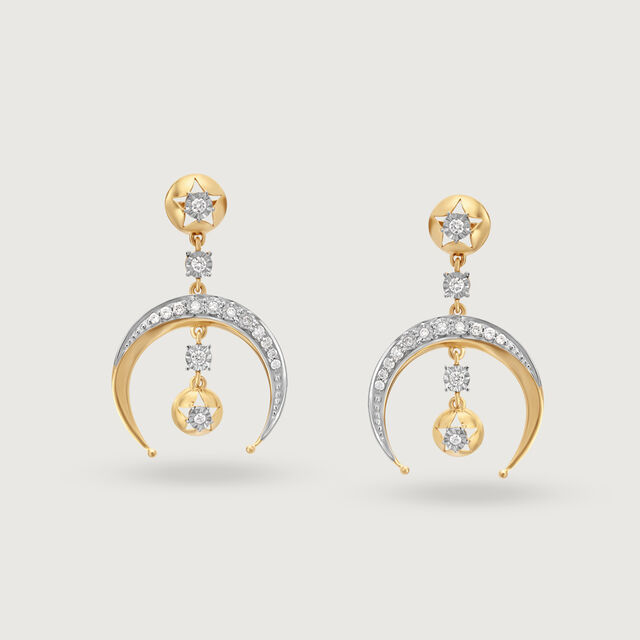 Dancing In The Moonlight 14KT Diamond Drop Earring,,hi-res image number null