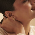 Intricate Architectural Gold Stud Earrings,,hi-res view 2