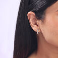 Glossy Chic Silver Earrings,,hi-res view 2