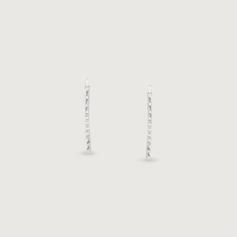 Radiant Wave Silver Hoop Earrings