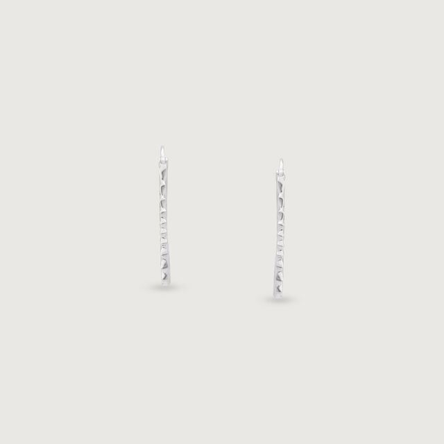 Radiant Wave Silver Hoop Earrings,,hi-res image number null