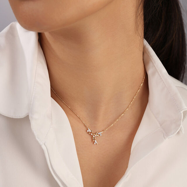 Dazzling Skyward 14KT Diamond Necklace,,hi-res image number null