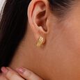 Timeless Twirl Gold Hoop Earrings,,hi-res view 2
