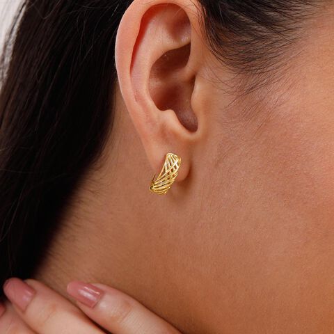 Timeless Twirl Gold Hoop Earrings