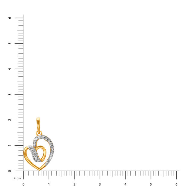 14kt Yellow Gold Diamond Pendant,,hi-res image number null