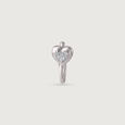 Playful Heart Silver Nose Pin,,hi-res view 4