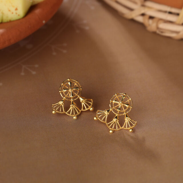 Tarpa Legacy 22KT Gold Stud Earrings,,hi-res image number null