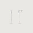 Glow Cascade Silver Drop Earrings,,hi-res view 4