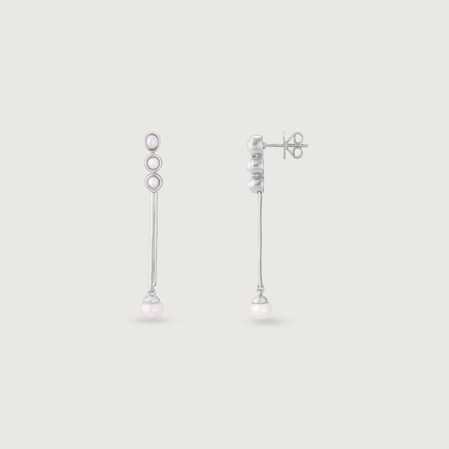 Glow Cascade Silver Drop Earrings,,hi-res image number null