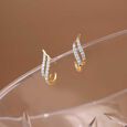 Gleaming Twist Diamond Hoop Earrings,,hi-res view 1