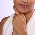 Serene Firefly 14 kt Gold & Blue Topaz Finger Ring,,hi-res view 2