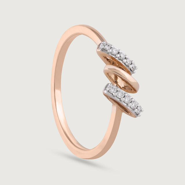 Modern Duo Gold & Diamond Finger Ring,,hi-res image number null