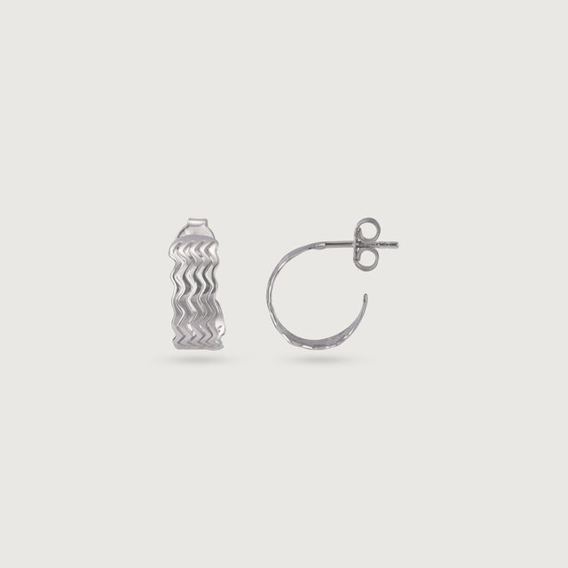 Wavy Chic Silver Earrings,,hi-res image number null