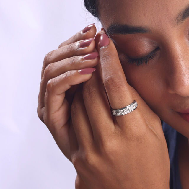 Rugged Gleam Silver Ring,,hi-res image number null