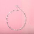 Sleek Chain Silver Anklet,,hi-res view 1