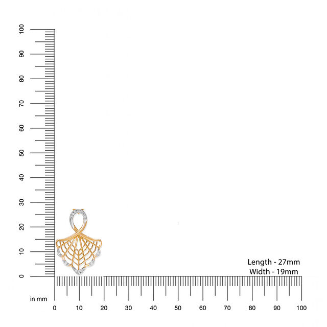 14KT Yellow Gold Web Of Beauty Diamond Pendant,,hi-res image number null