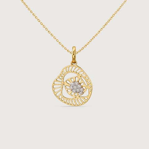 Fluid Bloom Diamond Pendant