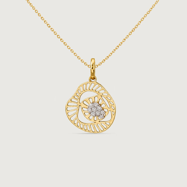 Fluid Bloom Diamond Pendant,,hi-res image number null
