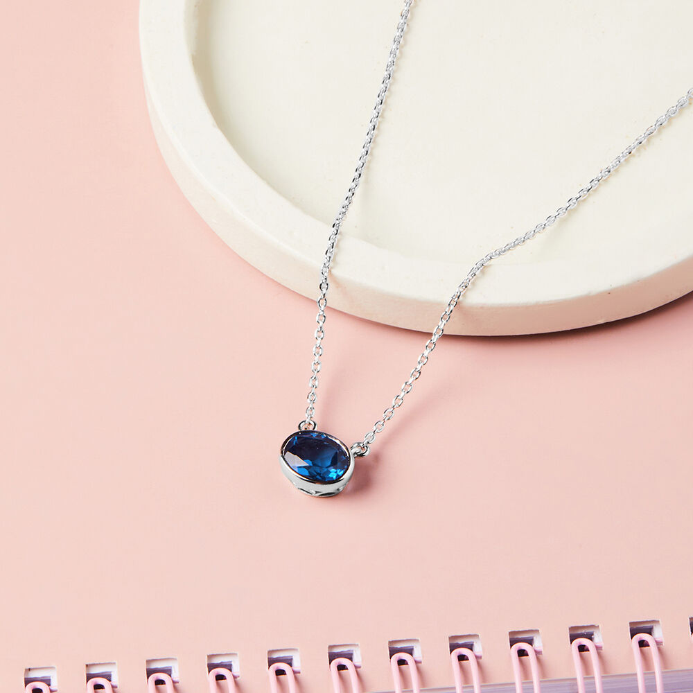 Blue Twilight Silver Necklace