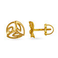 Mia by Tanishq 14KT Yellow Gold Stud Earrings with Floral Design,,hi-res view 2