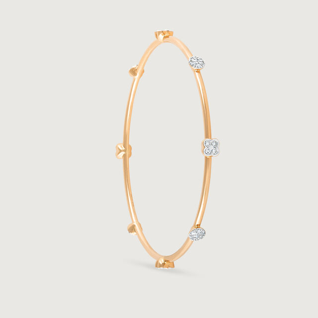 Timeless Shine Gold & Diamond Bangle,,hi-res image number null