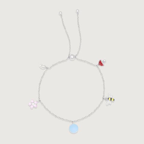 Playful Garden Silver Anklet