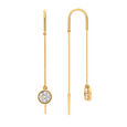 Circle Of Radiance Yellow Gold Drop Diamond Earrings,,hi-res view 2