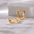 Artistic Swirl 18KT Gold Hoop Earrings,,hi-res view 1