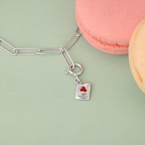 Playful Clover Silver Charm