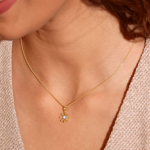 Springtime Daisy Diamond Pendant,,hi-res image number null