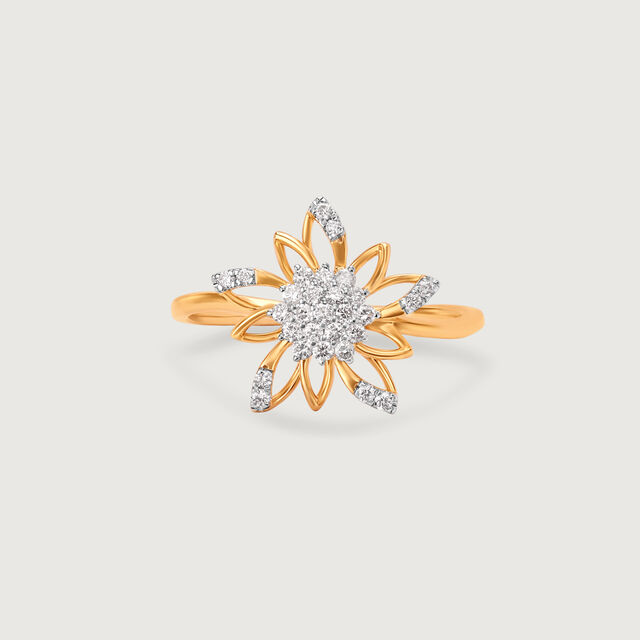 Garden Glow Gold & Diamond Finger Ring,,hi-res image number null