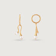 Dancing Drizzle Pearl Hoop Earrings,,hi-res view 4